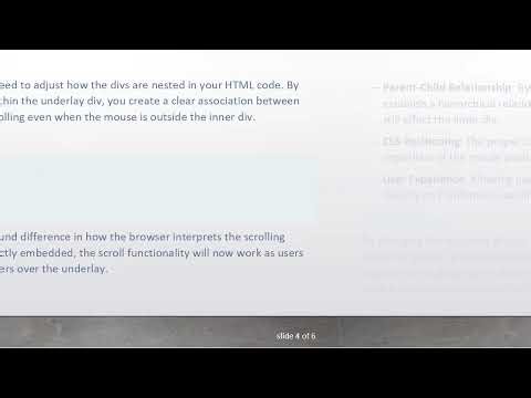 Resolve CSS Scroll Issues: Ensure Scroll Works Without Inner Div Focus