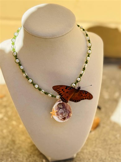 Handmade Seashell Necklace Adjustable Coastal Beach Jewelry - Etsy