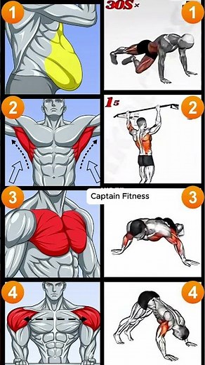 Grow Your Upper Body FAST 💪🔥 (No Equipment) #shorts​​#Upperbodyworkout