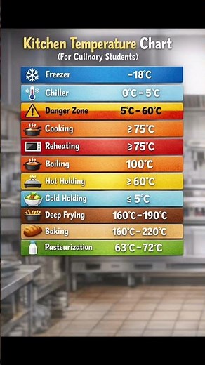 Essential Kitchen Temperature Chart for Safe Food Handling 🌡️👨‍🍳