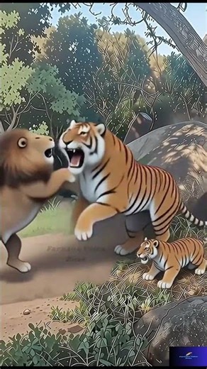 The Most Intense Lion vs Tiger Battle #LionVsTiger #TigerVsLion #WildlifeFight