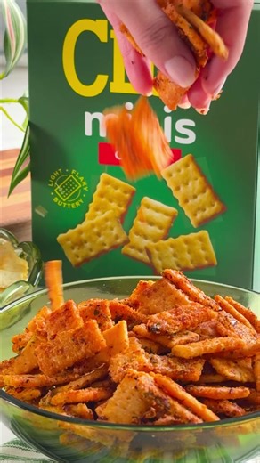 Add a little bit of SPICE! These are the perfect snack to bring to your next 🌶️😏 book club. Recipe at on our IG 👀 #firecrackers #spicysnack #snackmix #easyrecipe