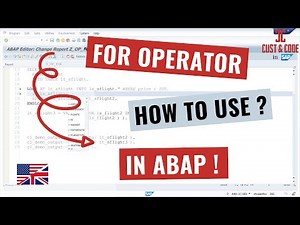 Using the FOR operator in SAP ABAP [7.40] [english]
