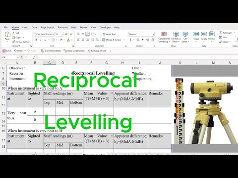 Reciprocal Levelling in Surveying
