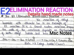 E2 ELIMINATION REACTION ||Defination ||Example ||Mechanism ||Energy Profile diagram || Msc Notes||