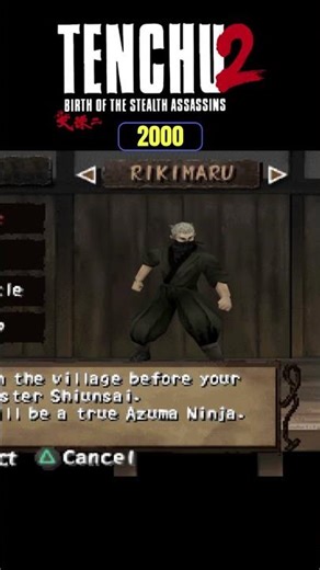 Choosing Rikimaru in Every Tenchu (PS1–PS2)