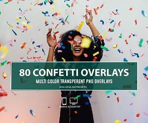 ArtStation - 80 Confetti ,Confetti Photo PNG Overlay Pack, Party Popper Colourful Background Effect Blowing Confetti, Glitter Overlay, Wedding,Birthday,Graduation,celebration,gender reveal | Resources