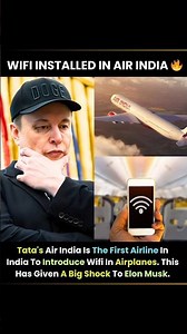 Tata's Air India Is The First Airline In India To Introduce Wifi In Airplanes. This