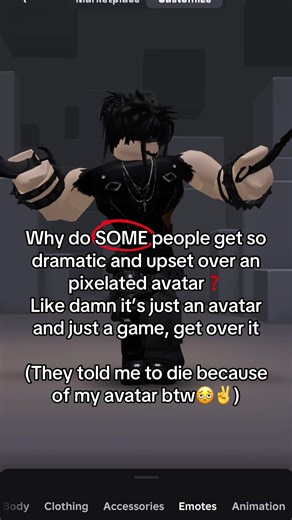 Just experienced over dramatic people who were crying over my avatar in the video✌️