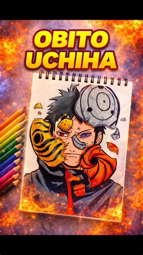 Naruto Fans Will Love This Obito Drawing 😳🔥 #shorts