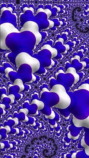 #fractal #hypnotic #animation Psytrance Pulse Through the Blue‑White Mandelbrot Spiral