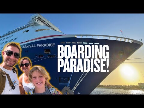 Carnival Paradise Embarkation Day Family Vlog!
