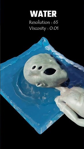 Fluid Simulation in Blender | Viscosity Test #blender3d #blenderanimation #3danimation #blender