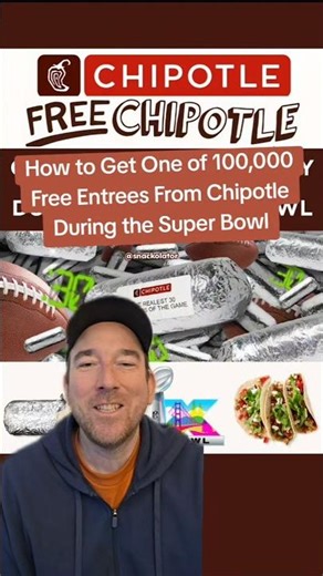 Chipotle is Giving 100,000 FREE Entrees During the Super Bowl 🏈🔥 #chipotle #superbowl #freefood
