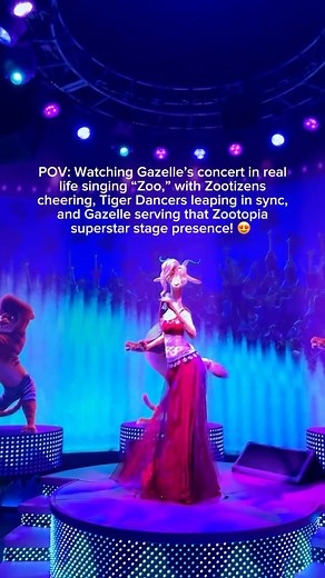 Bryan ❤️ Isabella | Disney Explorers on Instagram: "Did you know you can watch Gazelle LIVE in concert at Shanghai Disney Resort? 😍 This is happening right now at Shanghai Disneyland and it feels like stepping straight into the heart of Zootopia. If you are taking the Zootopia ride (Zootopia: Hot Pursuit), get ready, because everything around this land feels supercharged with excitement! 😆 Right now, Gazelle is performing a real-life concert to celebrate the release of Zootopia 2, and the enti