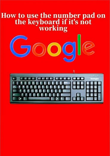 How to use the number pad on the keyboard if it's not working