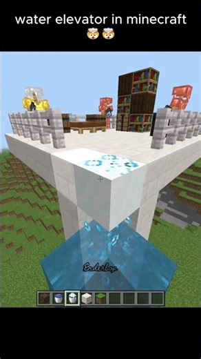 Water elevator in Minecraft 🤯🤯