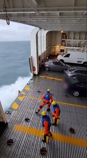 Cars Sliding on a Tilting Ferry Deck
