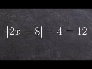 Isolating The Absolute Value Symbol To Solve the Equation