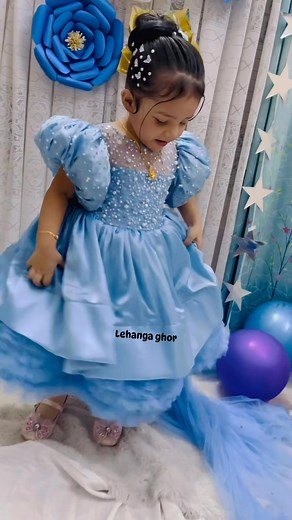 3.4K views · 6 comments |  Elegant & Classy Style “Little princess dreams in every stitch ✨” “Dress your angel in fairy-tale elegance ” “Because every princess deserves her royal moment ” “Soft blue magic for your little star ⭐” #eidcollection2025exclusive #classyfashion #babygirl #babyfashion | Lehanga ghor | Facebook