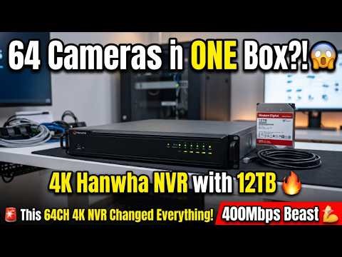 ⚡Why Pros Choose This Hanwha 64CH NVR 😲 400Mbps + 12TB ⚡