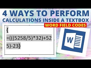 4 Ways to Perform Calculations Inside a Textbox in Microsoft Word