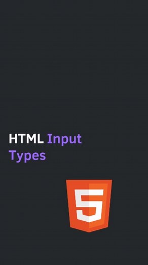 Tilak | Web Development 🧑‍💻 on Instagram: "All Input Types in HTML 💥 Follow @coding_dev_ for more #html #css #html5 #css3 #webdevelopment #beginner #code #javascript #js #developer"