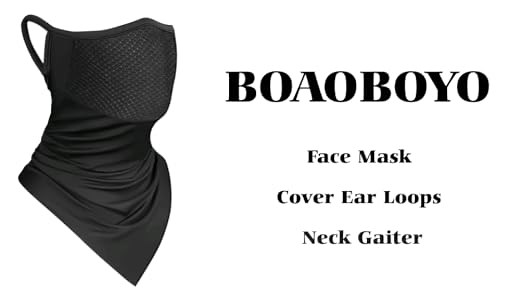 Face Mask Cover Ear Loops Neck Gaiter  Cooling Face Scarf