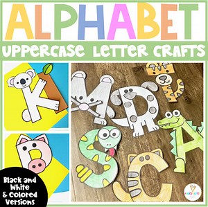 Alphabet Crafts Uppercase Letters Alphabet Beginning Sounds Bundle