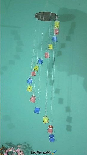 ✨ DIY Hanging Wind Chime Wall Decor | Best Out of Waste Craft Idea 🌈