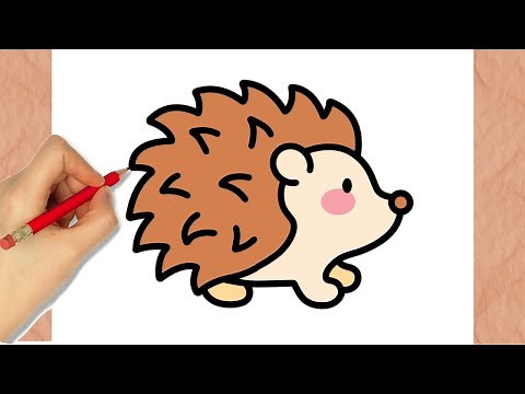 Como Dibujar ERIZOS I Facil I paso a paso