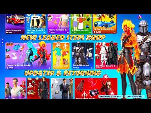 All NEW Fortnite UPDATED & RETURNING Shops (Star Wars Bundles, Lois Griffin, Elemental Pack, F1 Car)
