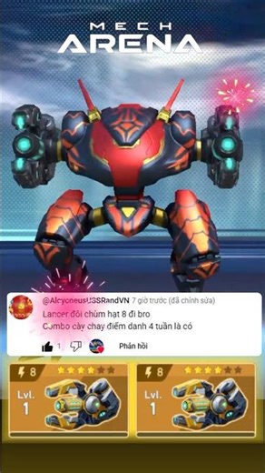 🌟 Lancer + Particle Beam 8 – Deadly Jump & Laser Combo | Mech Arena 2025 #mecharena #shorts