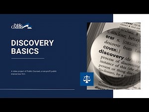 Federal Discovery Basics