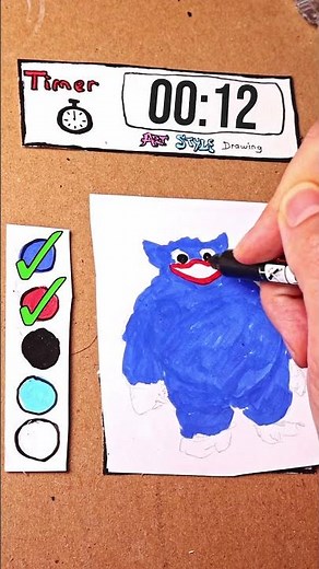 Drawing FAT Huggy Wuggy! | Poppy Playtime Fan Art
