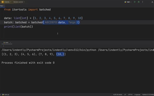 Python 3.12 中的新增功能 - 批处理 (Itertools)