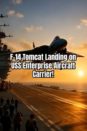 F-14 Tomcat Landing on USS Enterprise Aircraft Carrier!