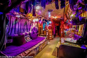 28K views · 891 reactions | In a way Purple is like a modern wizard, transforming old trash into useful treasures for his off the grid homestead. After being gifted an old Bedford bus by a friend, he has been restoring it over the years and it's now a wonderful off the grid tiny house in an upcycled homestead. | Living Big In A Tiny House | Facebook