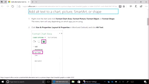 使用讲述人和开发模式