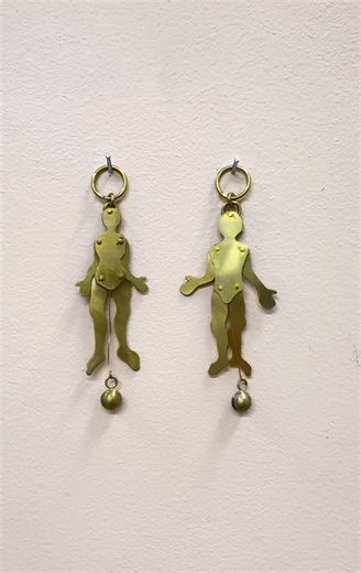 Tiny #handmade #brass jumping Jack and jumping Jill