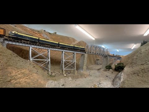 ATSF "Spud Express" Crossing Tehachapi Creek Crossing #On5 The GEHAMS N Scale Layout