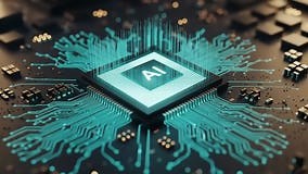 AI Chip Processor Artificial Intelligence Tech Stock Video - Video of future, hardware: 409607919