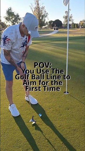 POV: You Use the Golf Ball Line to Aim for the FIRST TIME! #golfswing #golfballs #putting #golfputt