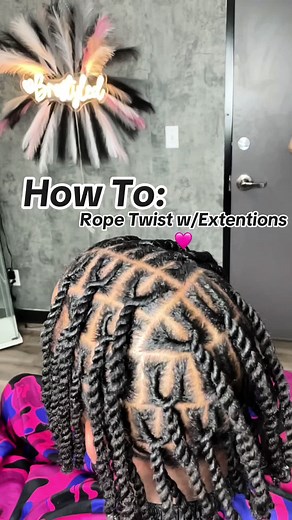 Rope Twist w/ Extensions, these came out so clean and neat 😍 #fyp #viral #houstontx #mensbraidstyles #femalebarber #houstontexasbarber #houstontexas #downtownhouston #galleriahouston #houstonbraider #lochairstyles #twostrandtwist