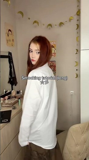 Spine shirt long tutorial 🦴 Smocking tutorial