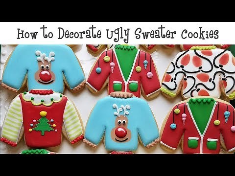 How to Decorate Ugly Sweater Cookies