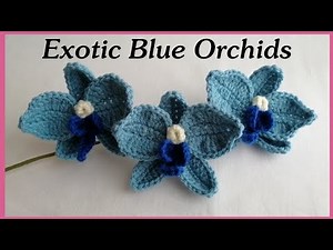 Crochet Exotic Blue Orchids: Unique and Rare