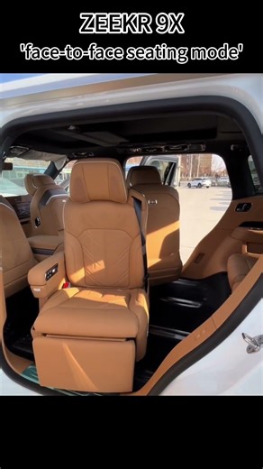 ZEEKR 9X features 2nd row seats swivel 180°, facing the 3rd row​ and creating a mobile living room.