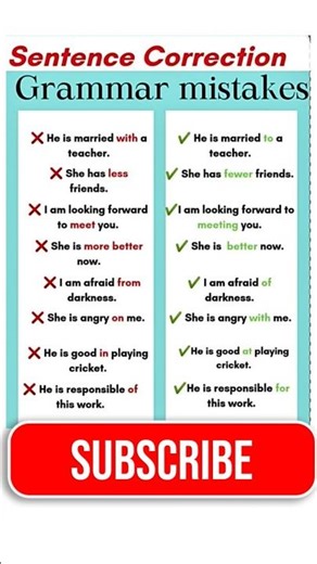 Fix Grammar Mistakes Instantly | Sentence Correction Tricks to Speak Perfect English #trending #asmr