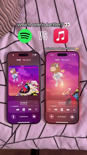 Spotify VS Apple Music - Which one do you prefer and why? 👀 #SpotifyVsAppleMusic #AppleMusic #Spotify #iPhoneTricks #Apple
